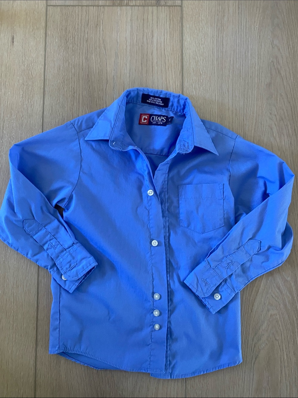 Chaps Bright Blue Boys' Long-Sleeve Button-Down Shirt